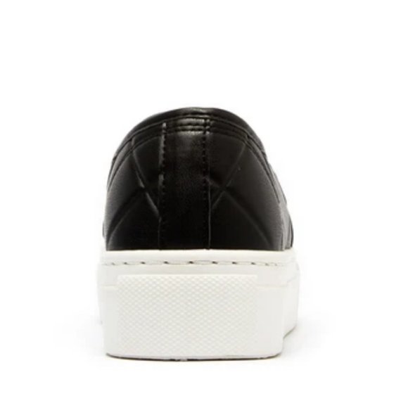 Quilted Platform Slip On Sneaker in Black - Picture 3 of 5